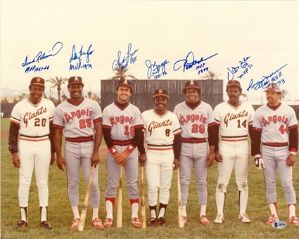 Baseball MVPs Multi Signed 16x20 Photo With 7 Signatures Including Robinson, Morgan & Jackson (Beckett)